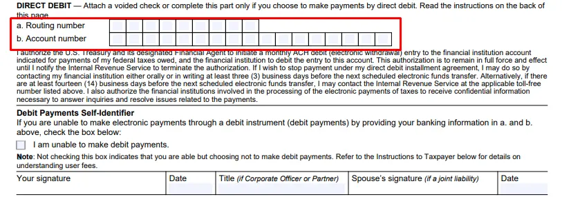 routing and account number